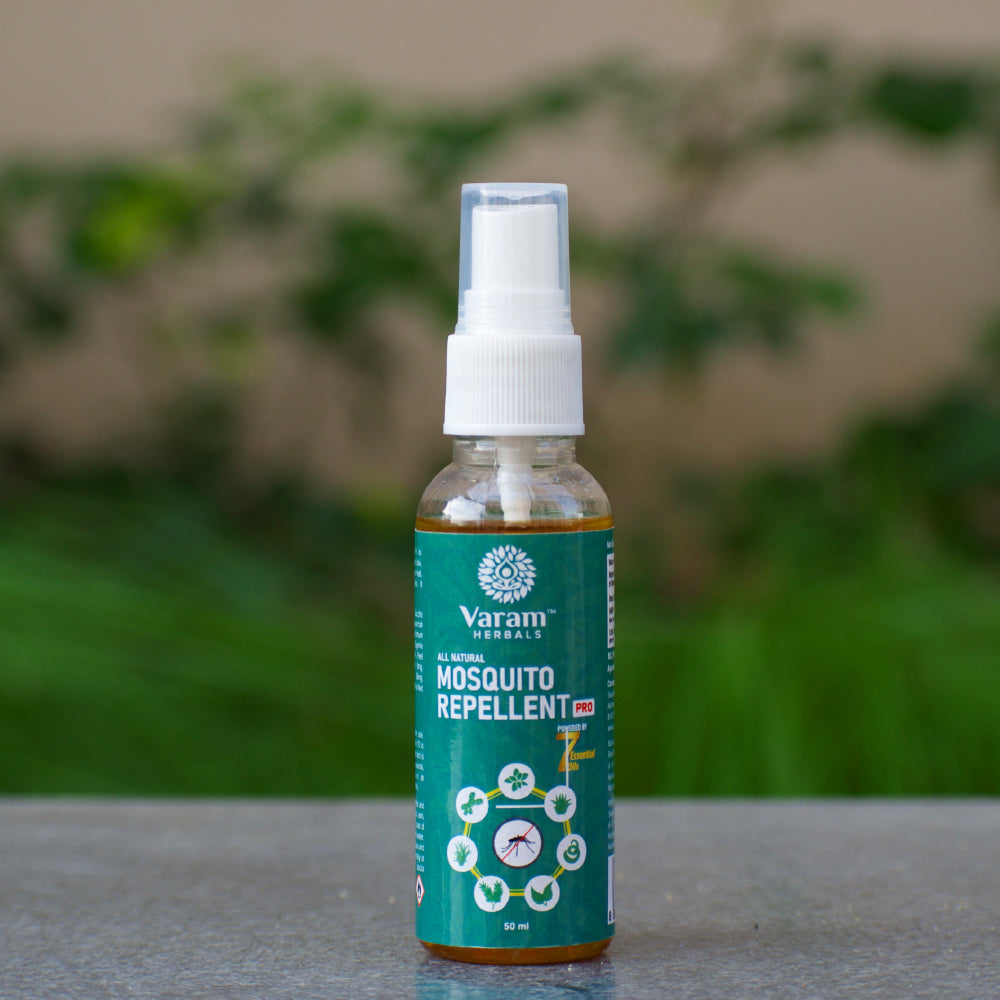 Buy Mosquito repellent 50ml - Varam Herbals all-natural 6-hour protection with 7 essential oils, AYUSH certified