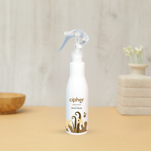 Vanilla bean room spray, 200ml – sweet, creamy vanilla scent for a calming, luxurious atmosphere; non-staining formula, perfect for rooms and linens.