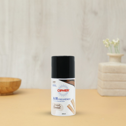 Air freshener refill sandal scent: 250ml Oriental Sandal fragrance with 2500 sprays, odor counteractants, and long-lasting sandalwood aroma for automatic machines