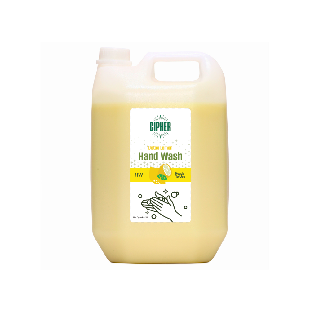 Lemon handwash 5 litre bottle - extra moisturising hand wash with aloe and jojoba, gentle on hands with a fresh citrus scent, suitable for all skin types