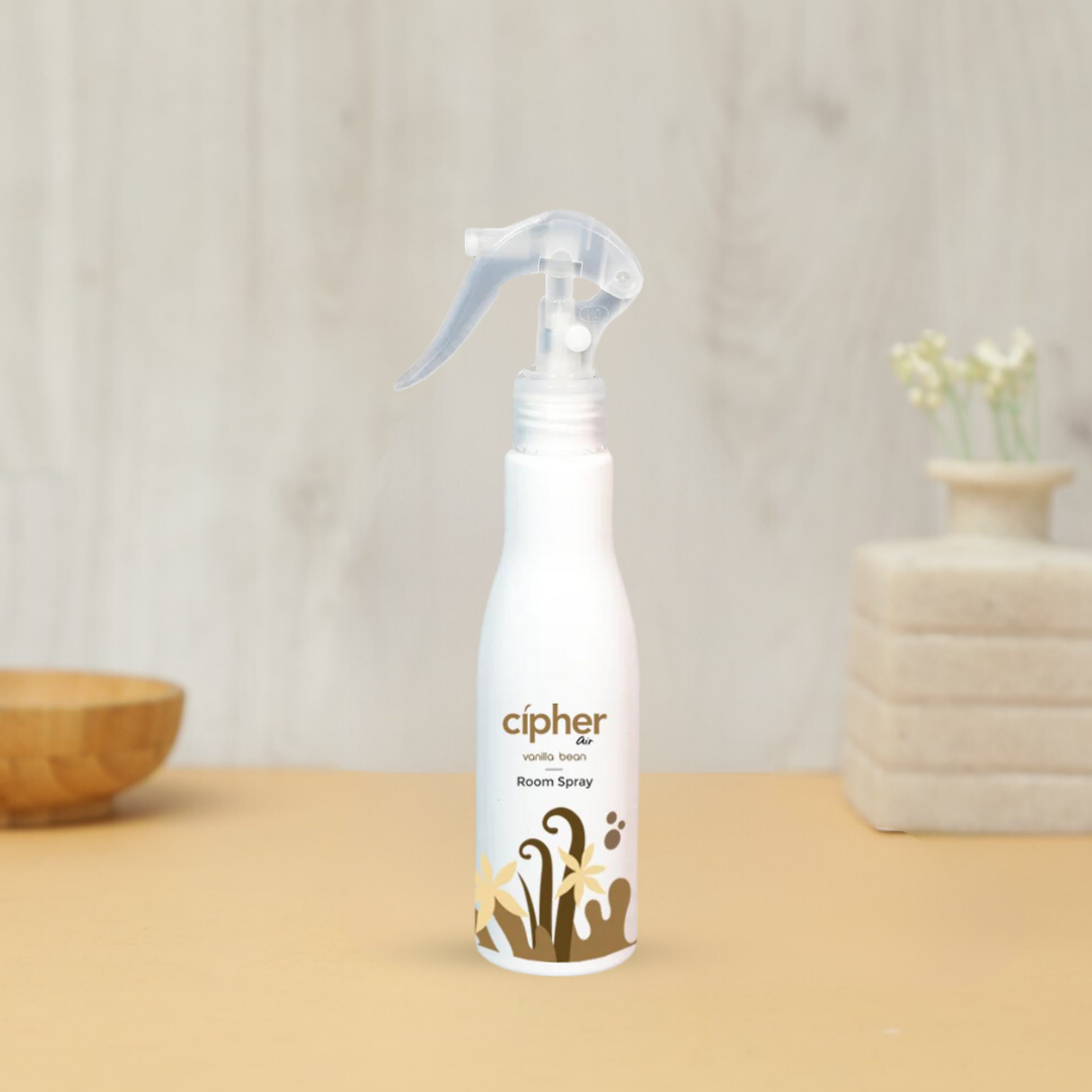 Vanilla bean room spray, 200ml – sweet, creamy vanilla scent for a calming, luxurious atmosphere; non-staining formula, perfect for rooms and linens.